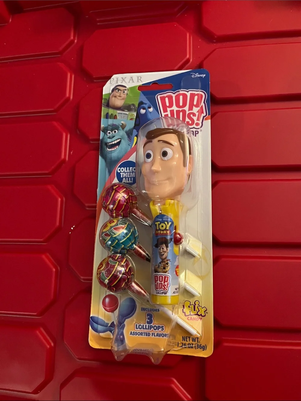 Toy Story Woody Pop Ups Lollipop Dispenser - Yellow